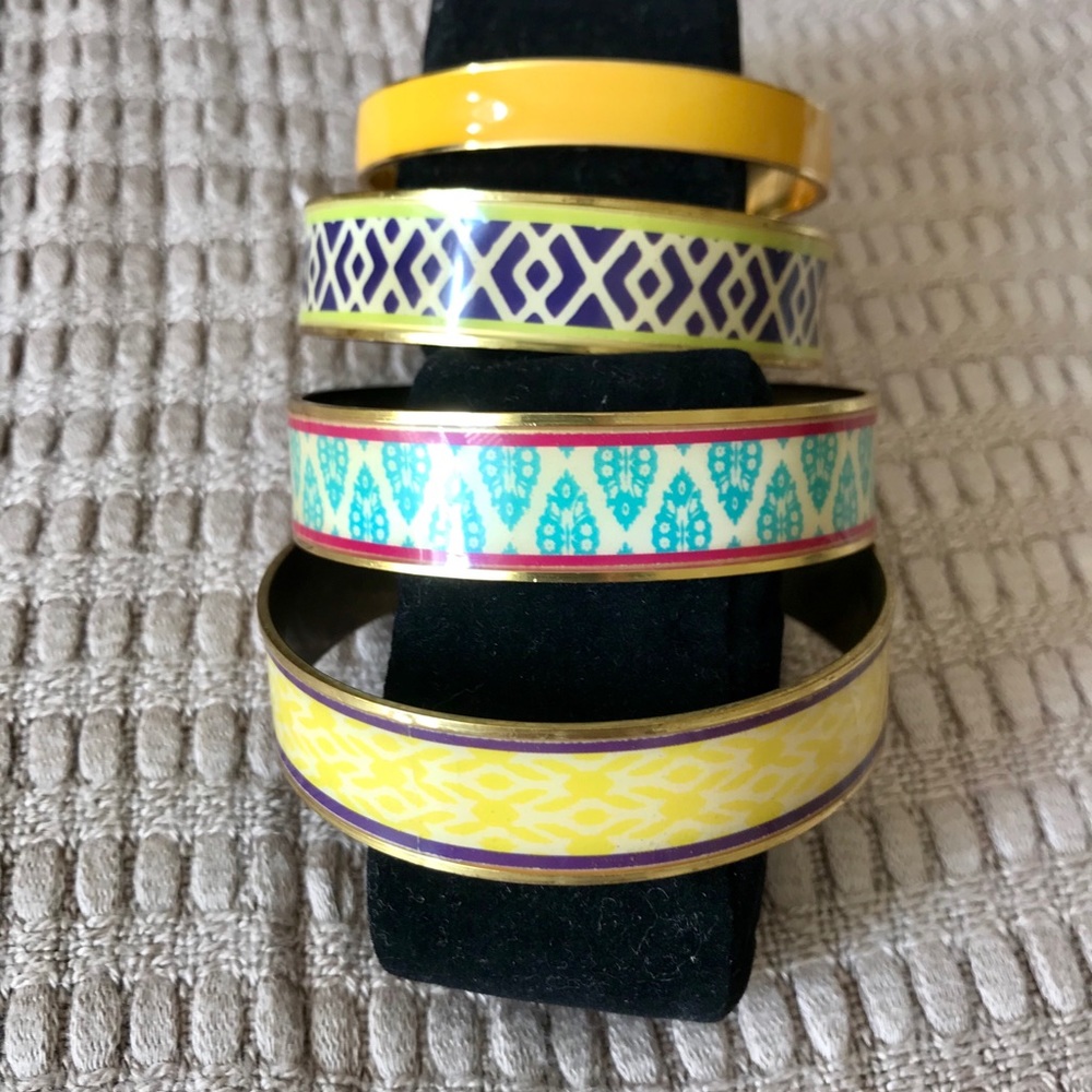 Enamel Bangle Bracelets-Colorful Designs, Perfect - Picture 2 of 3